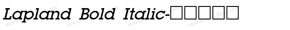 Lapland Bold Italic字体转换